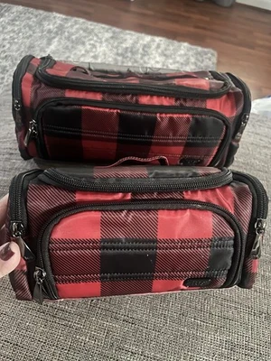 LUG Trolley y Mini Trolley Estuche de Viaje Rojo a Cuadros Paquete Foto 1 de 4