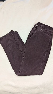 Levi's 514 Corduroy Pants, Dark Burgundy, Size W30xL32, Slim Fit, Straight Leg - Image 1 of 3
