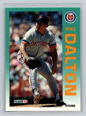 1992 Fleer #131 Mike Dalton Detroit Tigers Baseball Card - Image 1 of 2