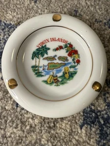 VTG Virgin Island Porcelain Ashtray 5” - Picture 1 of 5