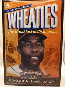 HANK AARON ALL-TIME HOME RUN CHAMPION NEU VOLLE/VERSIEGELTE WHEATIES BOX - Bild 1 von 8