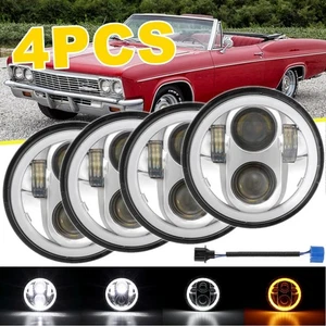 5 3/4"inch 5.75 Round LED Headlights Hi-Lo For 1959-1975 Buick LeSabre Skylark - Bild 1 von 12