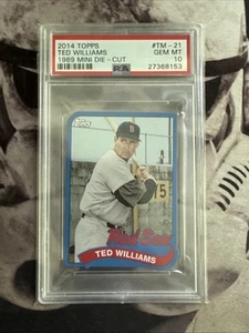 2014 Topps #TM-21 Ted Williams 1989 Topps Die Cut Mini PSA 10 - Picture 1 of 2