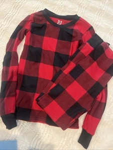 The Children's PLACE Pajama Set Buffalo Red & Black Plaid Children's Size 7 - Picture 1 of 3