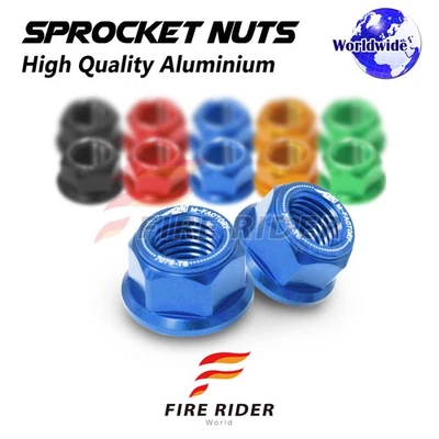 Blue Rear Sprocket Nuts M10 For Yamaha FZ6 FZ6 S2 600 FAZER 07 08 09 10 - Image 1 of 3