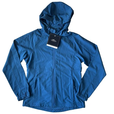 NEW Charles River Women's Size S Latitude Windbreaker Zipper Jacket Hood Blue - Image 1 of 4