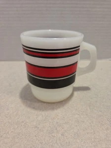 Ausgezeichneter rot & schwarz gestreifter Feuerkönig Kaffeebecher! - Bild 1 von 6