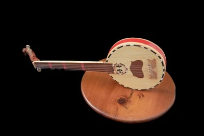 Instrumento Oud Vintage Marroquí Hecho a Mano Mediano Madera Arte Musical Decoración Foto 1 de 4