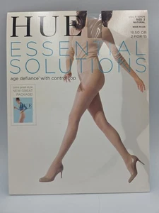 Hue Essential Solutions Age Defiance Pantyhose w/ Control Top Size 2 In Natural - Picture 1 of 4