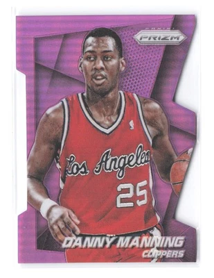 Cortapelos paralelos Panini Prizm Danny Manning #/139 2014-15 púrpura troquelado 207 SP Foto 1 de 2