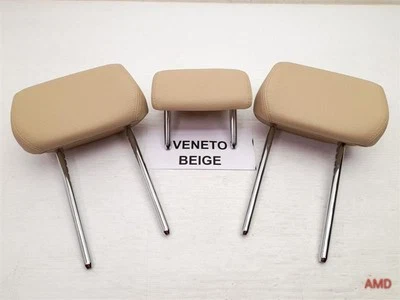 2014 BMW 320i 328i F30 Sedan Rear Headrest Set 3pc Veneto Beige 52207315208 - Image 1 of 4