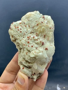 Red Garnet And Feldspar Combined On Matrix From Skardu Pakistan 263 Gram - Picture 1 of 8