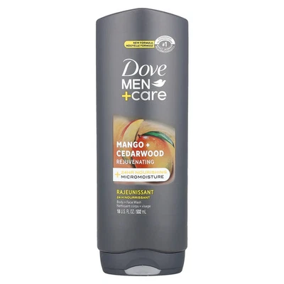 Men + Care, Body + Face Wash, Mango + Cedarwood, 18 fl oz (532 ml) - Image 1 of 2