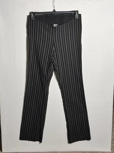 Johnny Was Vintage JW San Francisco Black Pinstripe Low Rise Pants Medium - Picture 1 of 8