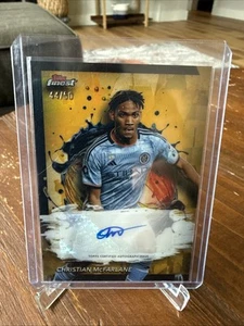 2024 TOPPS FINEST MLS CHRISTIAN McFARLANE AUTO NYCFC GOLD 44/50 #BA-CM - Picture 1 of 3