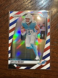 2024 Panini Prizm #348 Jaylen Wright RC Red White and Blue Miami Dolphins Rookie - Picture 1 of 2