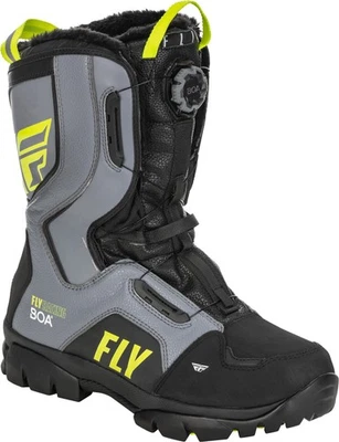 Fly Racing Marker BOA Mens Snow Boots Black/Gray/Hi-Viz Foto 1 de 3