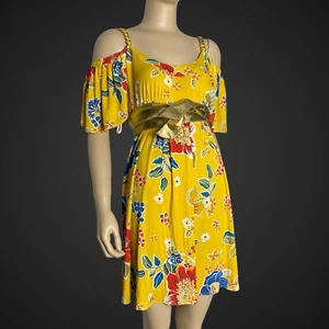 D&G Dolce Gabbana vINTAGE Floral COLORFUL Dress Size 42 S-M - Picture 1 of 13