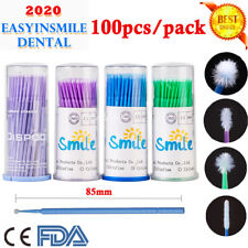Dental Fibers Micro Brush Regular/ Fine/Tapered Applicator Tips Microbrush 100Pc