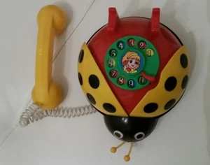 TELEFONO GIOCATTOLO beetle VINTAGE TOY TELEPHONE trade mark manga no candy candy - Foto 1 di 5