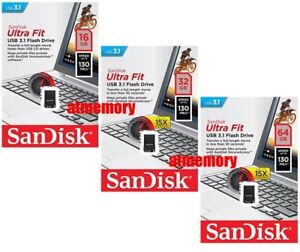 SanDisk Ultra Fit 16GB 32GB 64GB 128GB 256GB USB Flash Drive CZ430 USB3.1