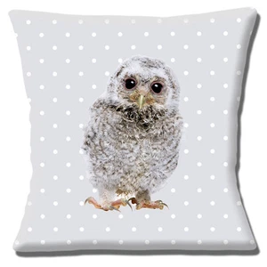 "NUEVO LINDO BÚHO EN GRIS PÁLIDO LUNARES PUNTO BLANCO FOTO 16" Funda de almohada cojín - Imagen 1 de 3