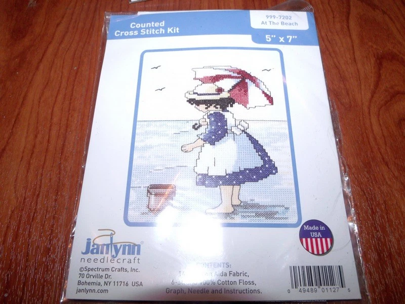 Janlynn at The Beach Counted Cross Stitch Kit 5 X 7