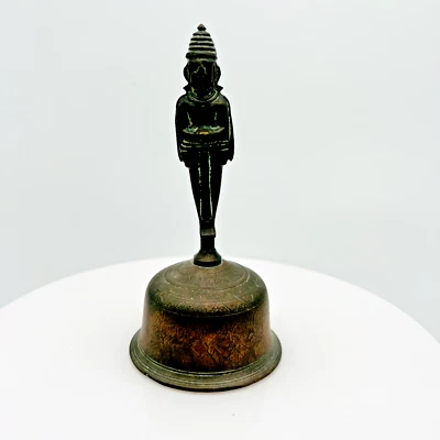 Antigua campana de latón Garuda Hanuman indio Hinsu Ghanta Puja Foto 1 de 4