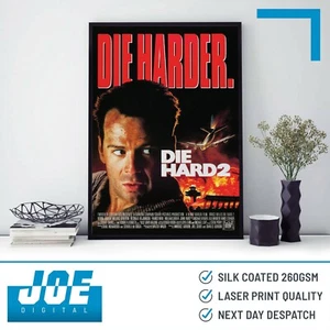 1990 DIE HARD 2 - Film Film Poster Druck - A3 A4 A5 Wohndeko/Wandbild - Bild 1 von 5