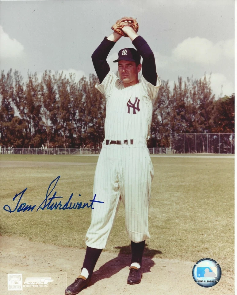 Tom Sturdivant Autographed 8x10 New York Yankees Free Shipping #1 - Image 1 of 1