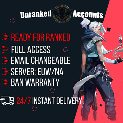 Valorant RFR Account NA Ready For Ranked Full Acess Unranked Unverified Acc • 13.24€