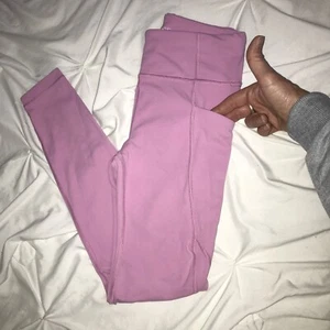 ATHLETA Girl Leggings Athletic Yoga Pants  M 8-10 Pink Rose Mauve - Picture 1 of 5