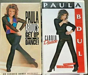 Paula Abdul VHS Lot New Get Up And Dance Aerobic Dance Workout Cardio Dance  - Bild 1 von 3