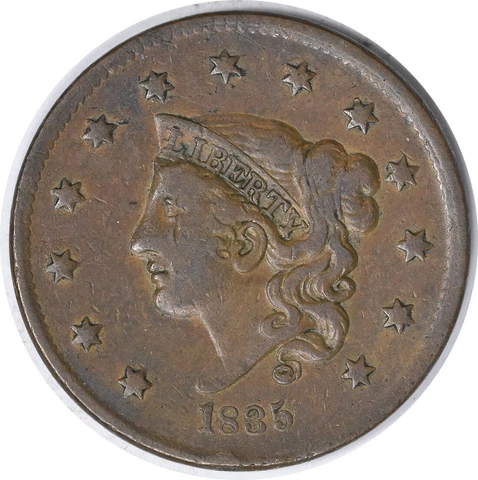 1835 Large Cent Choice VF Uncertified #233 Cover