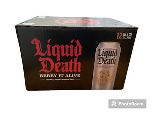 Liquid Death Sparkling Water Berry It Alive 16.9 oz. Tallboys 12-Pack