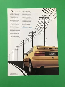 1991 VOLKSWAGEN CORRADO VINTAGE ORIGINAL PRINT AD ADVERTISEMENT - Picture 1 of 1