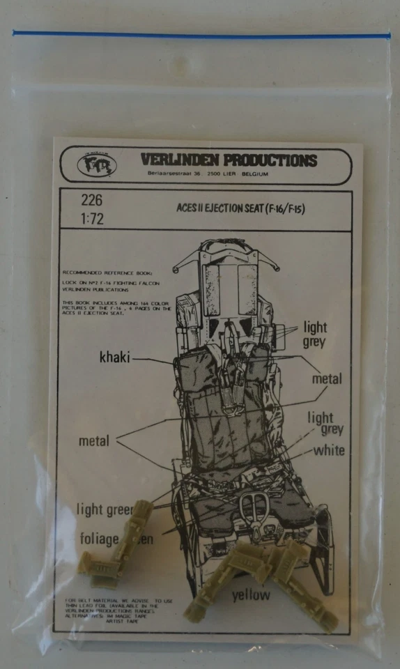 Verlinden Productions 226 1/72 ACES II ejection seats (F-15/F-16) (x3) - Image 1 of 1