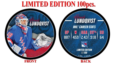 Henrik Lundqvist #30 New York Rangers LIMITED EDITION Hockey Puck - 100 PCS Cover