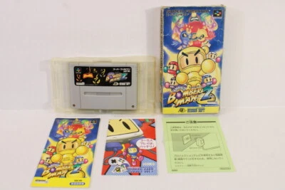 Super Bomberman 2 Boxed Manual SFC Nintendo Super Famicom Japan Import US Seller - Image 1 of 4