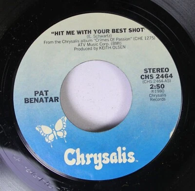Rock 45 Pat Benatar - Hit Me With Your Best Shot / Prisoner Of Love On Chrysalis - Image 1 of 2