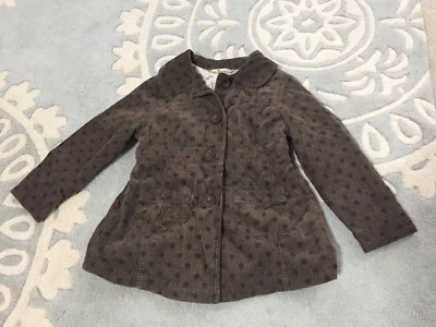 Gymboree LOTS OF DOTS Brown Corduroy Polka Dot Coat Jacket 4 Excellent RARE HTF - Image 1 of 3