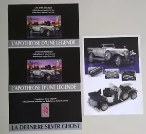 Rolls-Royce Siver Ghost Tourer (1925) : 4 Brochures FRANKLIN MINT (en français) - Foto 1 di 10