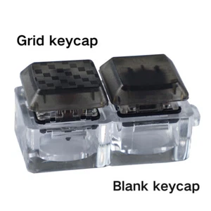 10Pcs 1u Grid Blank Black Backlit Replacement Keycaps _t - Photo 1/10