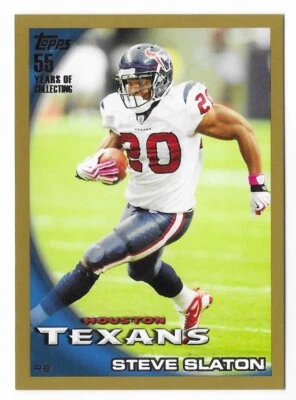 Steve Slaton 2010 Topps Gold #175 /2010 Houston Texans Numbered Parallel NFL SP - Image 1 of 2