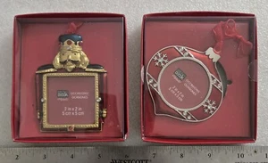 Photo Frame Metal Rhinestone Enamel Ornament Nutcracker King   And Free One - Picture 1 of 3