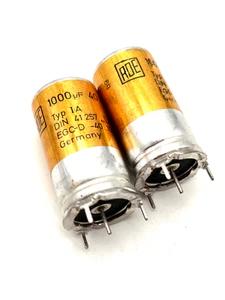 2 x ROE EGC Elkos 1000uF/40V - 4 pines - Grado de audio - Nuevo de Lote Antiguo - Imagen 1 de 2