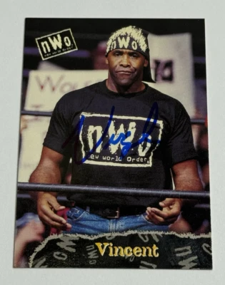 1998 Topps WCW #39 Vincent New World Order Signed Autograph Card - Image 1 of 4