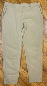 Fabletics Men's The Only Pant XL Dark Twill Khaki Chinos Golf Travel Slim Fit - Picture 1 of 14