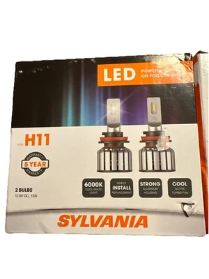 SYLVANIA H11 LED Powersports or Fog Use Only Bulbs Item H11SL.BX2 2 Pack - Image 1 of 4