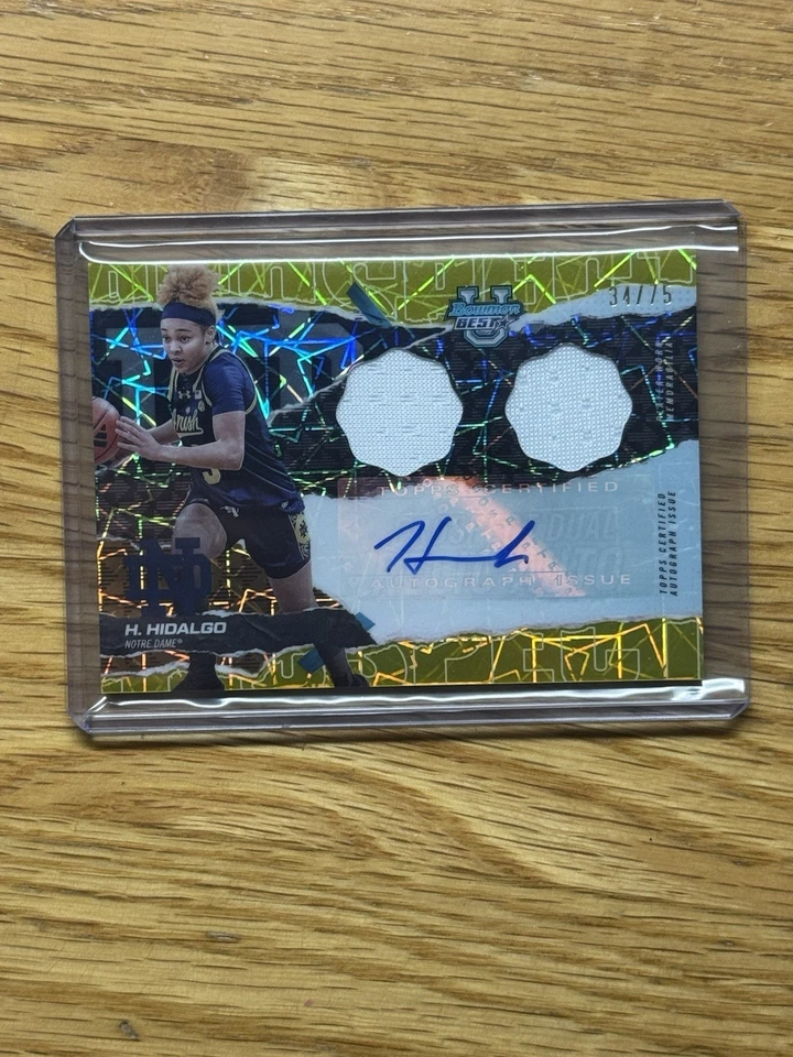 Hannah Hidalgo 2024-25 Bowman Best Yellow Prospect Dual Relic Patch Auto #34/75 - image 1 of 2